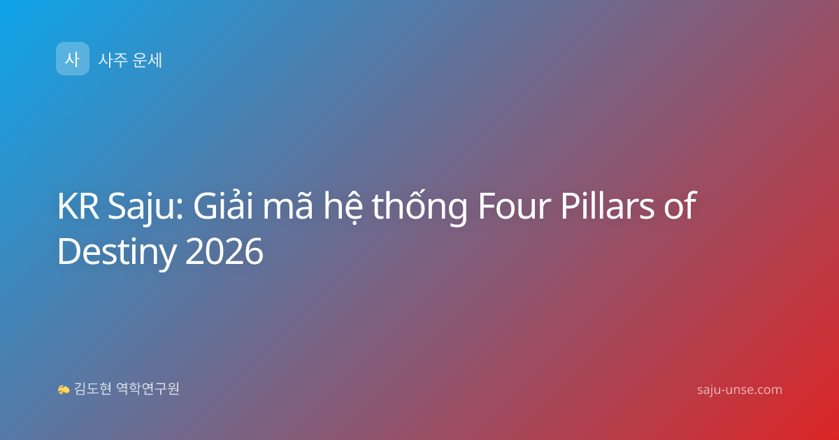 KR Saju: Giải mã hệ thống Four Pillars of Destiny 2026