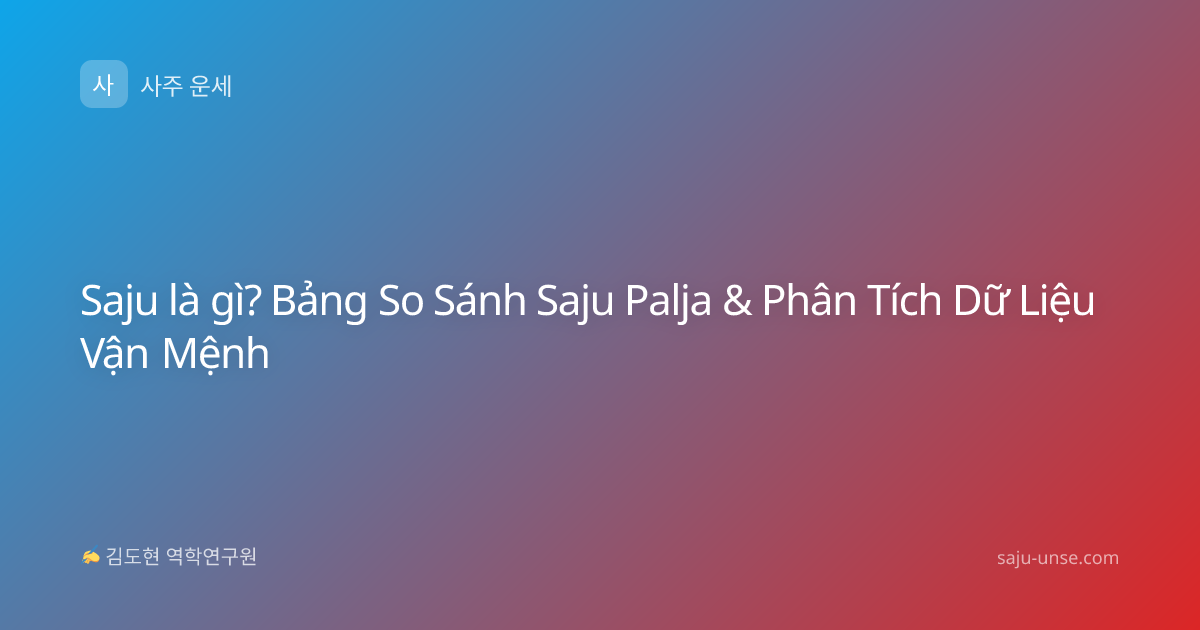 Saju là gì? Bảng So Sánh Saju Palja & Phân Tích Dữ Liệu Vận Mệnh