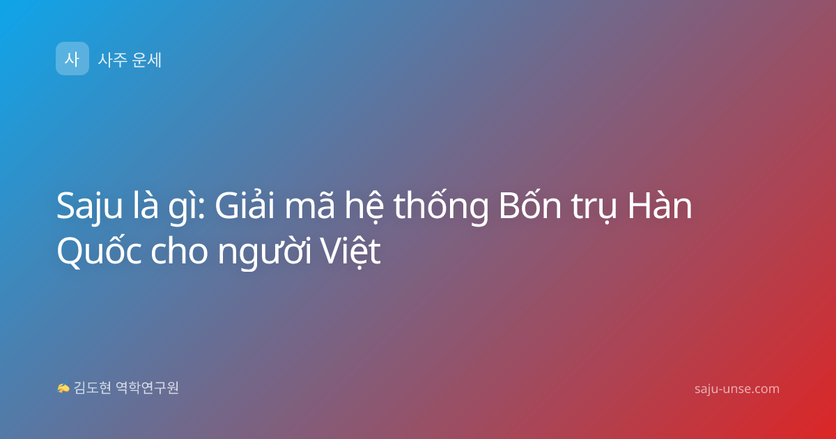 Saju là gì: Giải mã hệ thống Bốn trụ Hàn Quốc cho người Việt