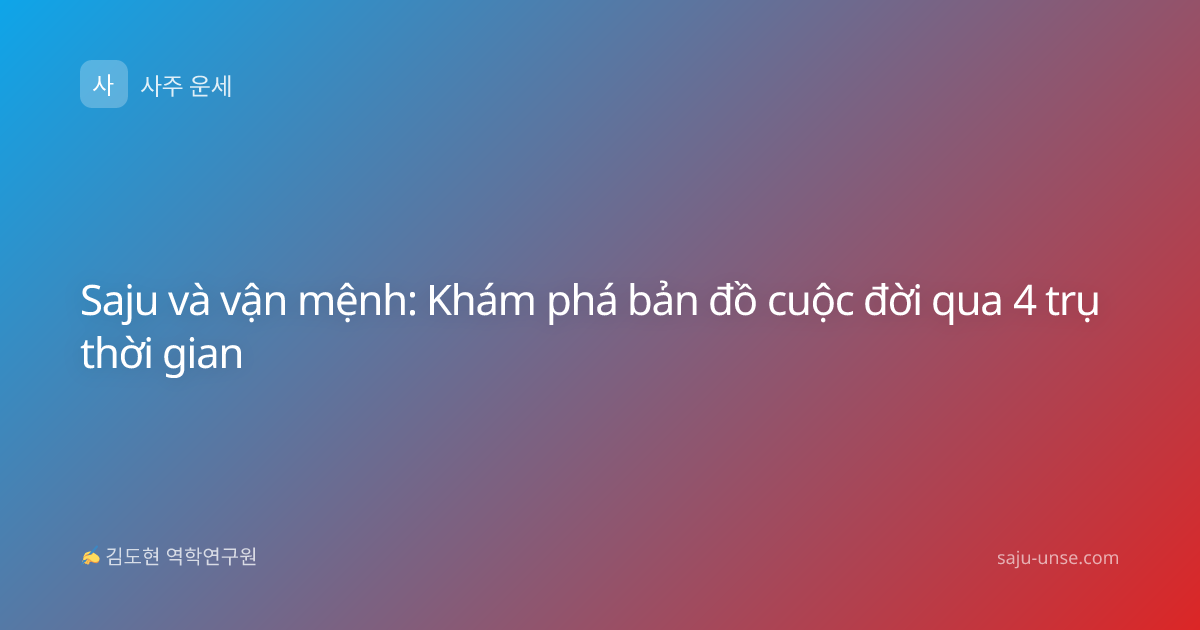 Saju và vận mệnh: Khám phá bản đồ cuộc đời qua 4 trụ thời gian
