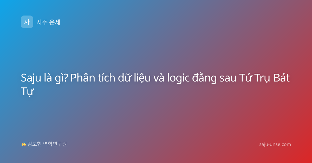 Saju là gì? Phân tích dữ liệu và logic đằng sau Tứ Trụ Bát Tự